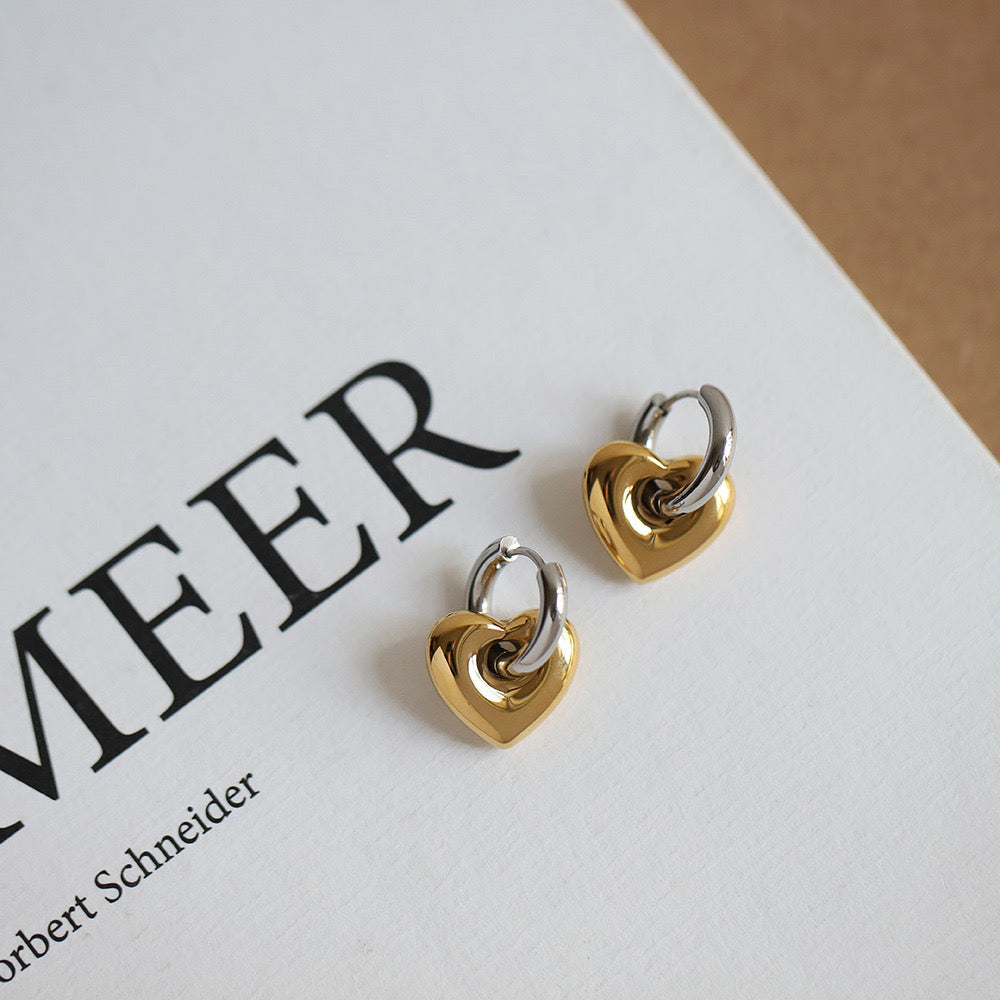 Linn Heart Shaped Drop Earrings
