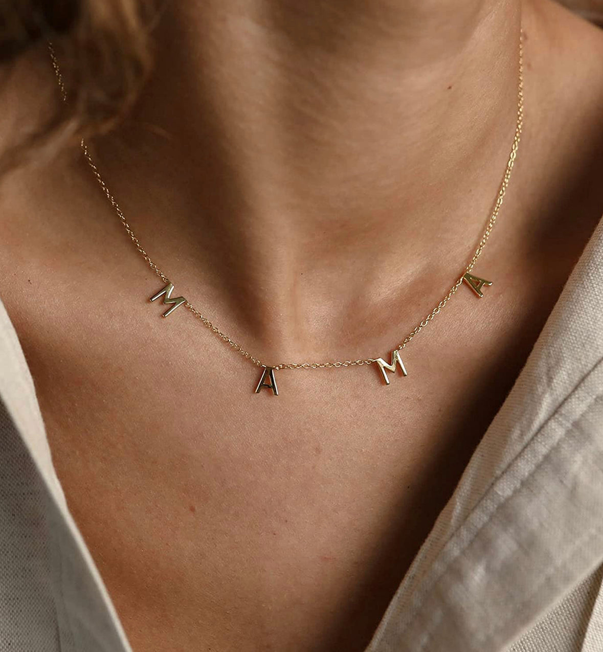 MAMA - Necklace 14k Gold Plated Dainty