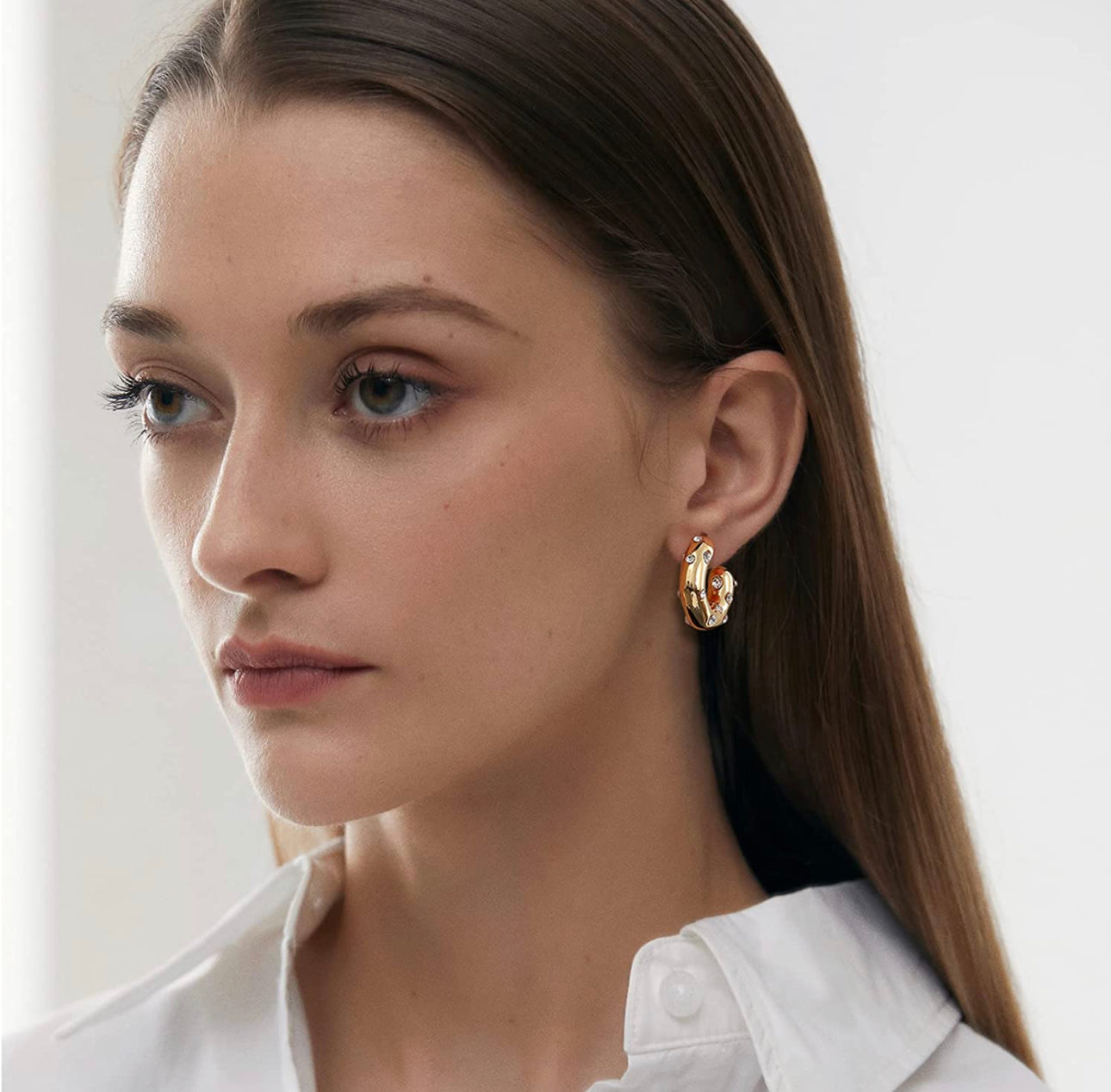Lidya Shinny Chunky Hoops