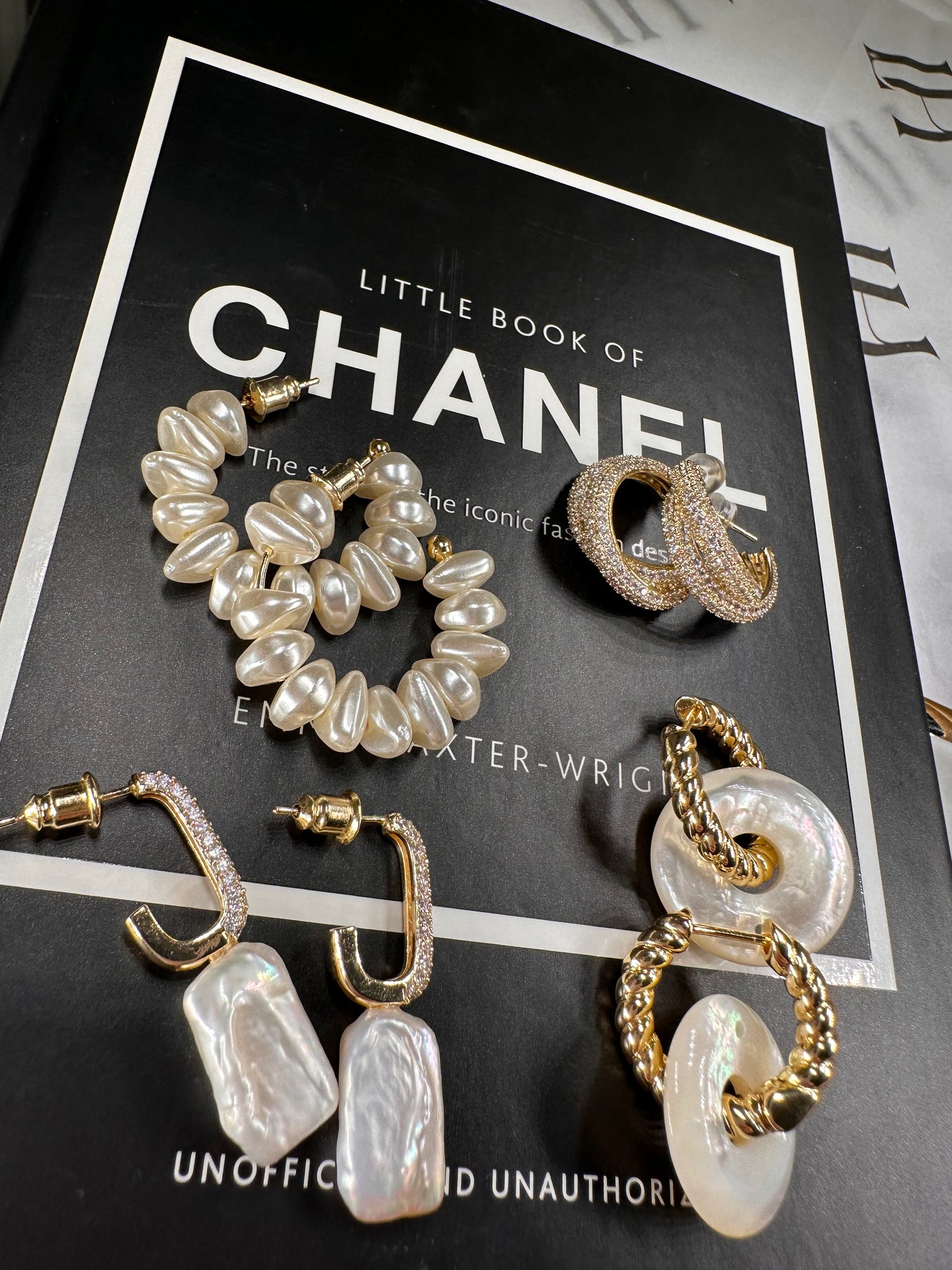 Lucianna Pearl Huggie Earrings