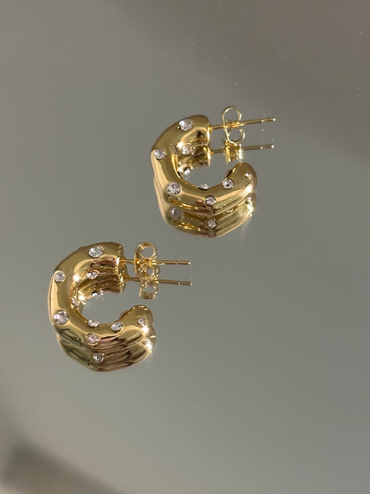 Lidya Shinny Chunky Hoops